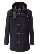 Gloverall Montgomery Uomo Cappotto Invernale Mid Duffle Navy Black Wacht