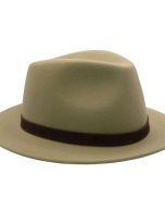 Panizza Cappello Uomo Beige Fine Quality Hand Crafted 100% Lana Waterproof 2