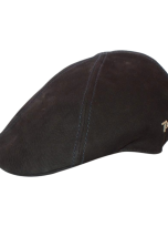 Panizza Berretto Cappello Invernale Uomo in Vera Pelle Nero Gatsby Made In Italy (1)