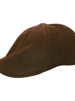 Panizza Cappello Invernale Uomo Berretto in 100% Pelle Gatsby Marrone (2)