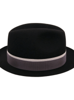 Cappello Borsalino Alessandria Nero 100% Lana Superfine Tesa Piccola (3)