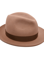 Cappello Borsalino Cammello Chiaro Alessandria Marengo Rasato Tedia Media 100% Feltro (2)
