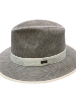 Cappello Guerra Grigio Bianco 100% Lino Uomo estivo (2)