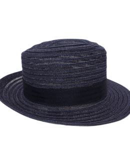 Cappello Pescatora Estivo Uomo Panizza Handcrafted Blu Fine Quality 100% Paglia Made in Italy VE019