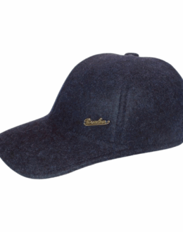 Cappello Baseball Borsalino Timothree Uomo Unsex in Feltro 100% Lana Blu