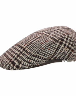 Panizza Berretto Uomo Cappello Bullet Invernale 100% Lana bianco Nero quadrettato