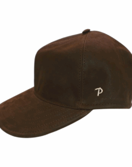 Berretto Baseball Panizza Uomo/Unisex “Hunter” 100% Pelle Impermeabile Marrone – Made in Italy