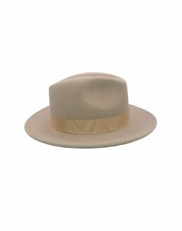 Cappello Uomo Borsalino in Feltro di Lana Beige – Elegante Made in Italy Artigianale