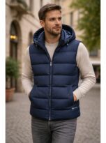 Giubotto uomo Smanicato Trapuntato Cauteri Blu Scuro 3ww