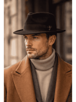 Cappello Uomo Borsalino Blu in Feltro di Lana Elegante Made in Italy