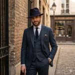 Cappello Uomo Borsalino Blu in Feltro di Lana Elegante Made in Italy (2)