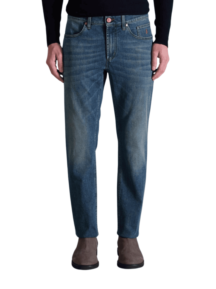 Denim Uomo JECKERSON JORDAN Slim Fit – Jeans Iconico con Patch in Alcantara