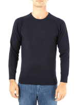 Maglia Maglione Uomo ALAN PAINE Lenzie Girocollo – 100% Lambswool Blu Navy