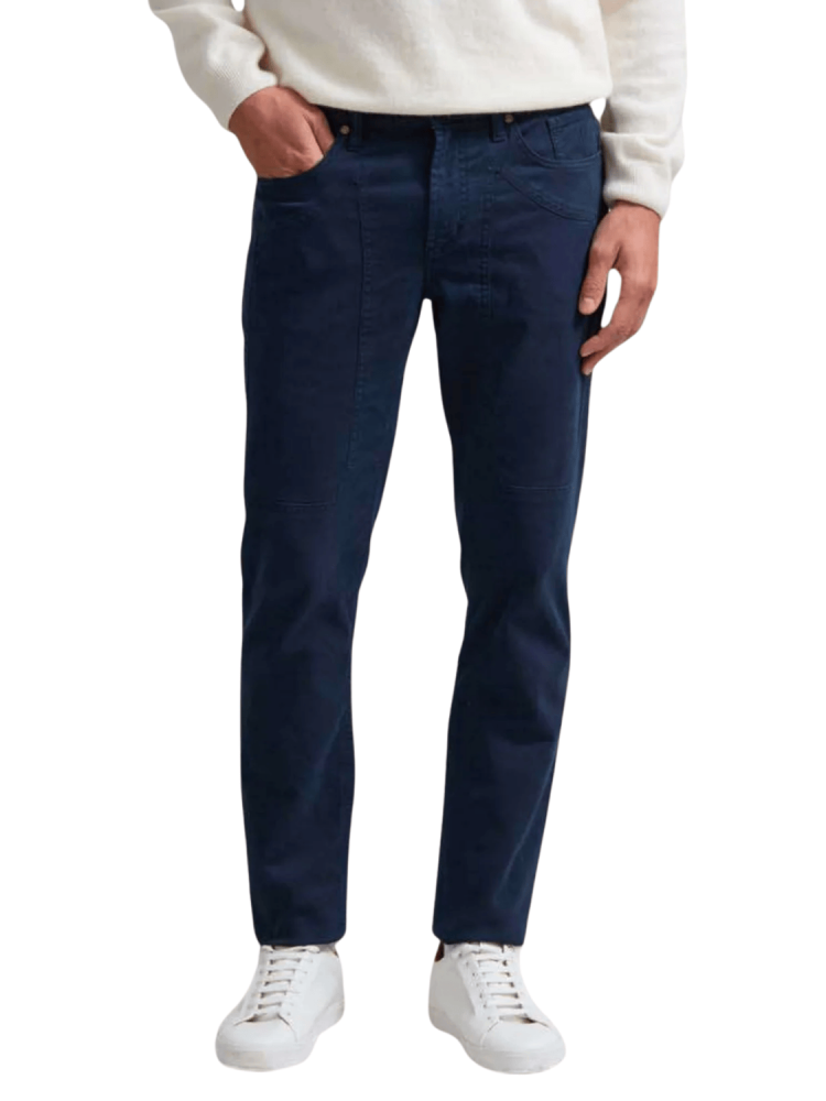Pantalone Uomo JECKERSON JOHN Slim Fit – 5 Tasche Blu Scuro con Toppa Iconica