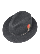 Stetson Powell Traveller Cappello Uomo in Feltro di Lana Idrorepellente con Fascia in Pelle Grigio 2