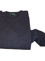 Alan Paine Pullover LENZIE Semi Classic – Maglia Girocollo in Lambswool Grigio Scuro