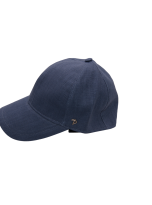 Berretto Panizza Blu Baseball 100% Lino Bob