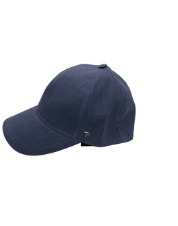 Berretto Panizza Blu Baseball 100% Lino Bob