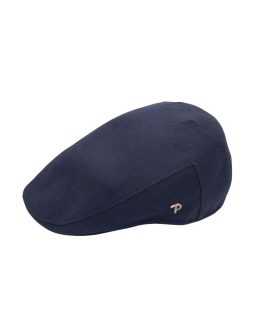 Panizza Berretto Bullet Blu in 100% Puro Lino - Coppola Uomo Estiva Made in Italy - Cappello Piatto Traspirante Leggero